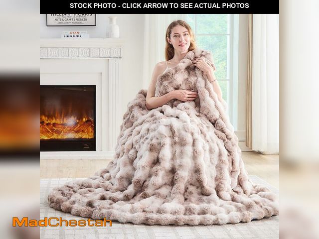 MadCheetah.com - Lot 74-13202653 - Lotus Karen Faux Fur Throw Blanket ...