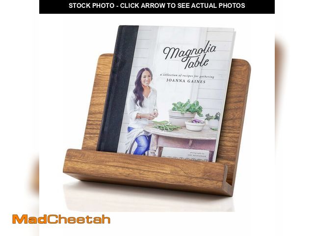 Lot 74-12969791 - Beautiful Cookbook Stand for Your Kitchen Counter - Solid Wood Stand Easily Keeps Cook or Recipe Boo...