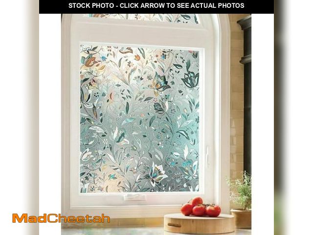 Lot 74-12143432 - BSHAPPLUSÃ 35 X78  Privacy Window Film Rainbow Tulip Forsted Window Film Stained Glass Window Stick...