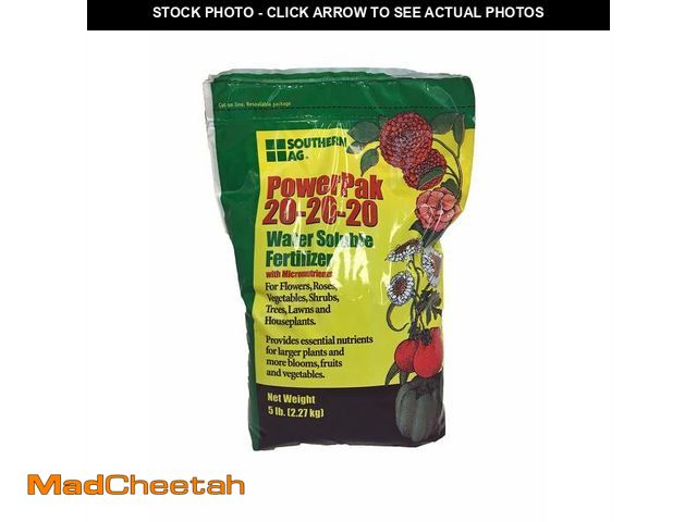 Lot 74-14213732 - Southern Ag PowerPak 20-20-20 Water Soluble Fertilizer with micronutrients (5 LB) - USED