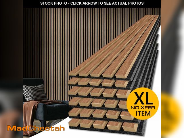Lot 74-13673134 - Art3d 6-Piece Wood Slat Acoustic Panels for Stylish Decor and Noise Reduction, 3D Textured Panel for...