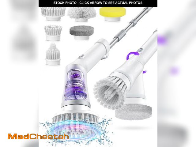Lot 74-12306026 - Electric Spin Scrubber, Cordless Shower Scrubber Rotary Floor Brushes &amp; Pad Drivers with 6 Brush...