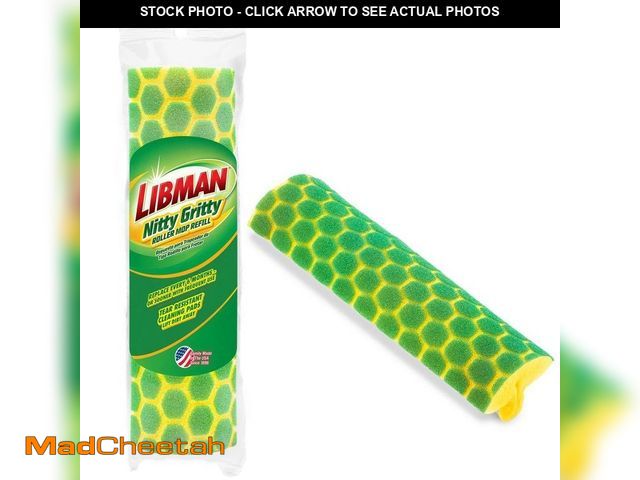 Lot 74-12731495 - Libman Nitty Gritty Roller Sponge Mop Refill (12-Pack) - UNUSED