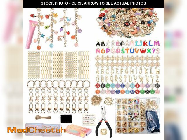 Lot 74-14149703 - Lemosyu 563Pcs Lip Gloss Keychain Making Kit,DIY Craft Bag Charm Kit with Charms,Key Chains,Key Chai...