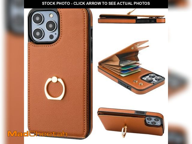 Lot 74-14267217 - Folosu Compatible with iPhone 14 Pro Max Case Wallet with Card Holder, 360ÃÂ°Rotation Finger Ring H...
