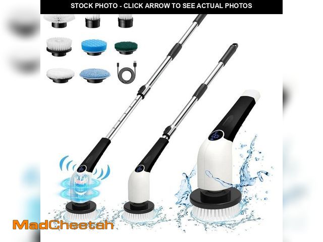 Lot 74-14344284 - Multi-functional Rechargeable Power Scrubber, Cleaning Spin Brush with 8 Brush Heads and Adjustable ...