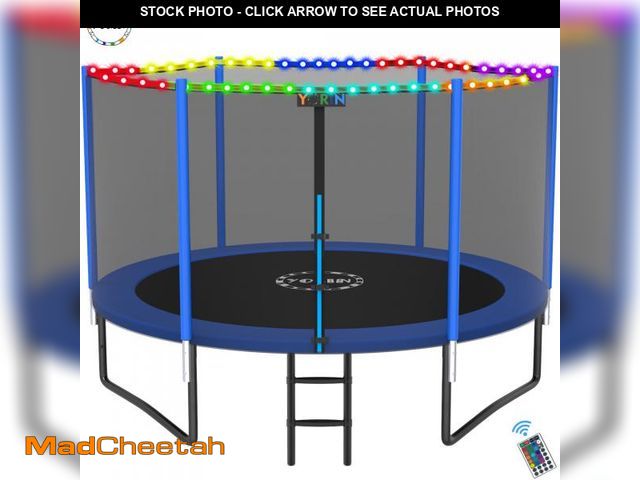 Lot 74-12488082 - (MISSNG LIGHTS) YORIN Trampoline for 3-4 Kids, 10 FT 8FT Trampoline with Enclosure Net - USED