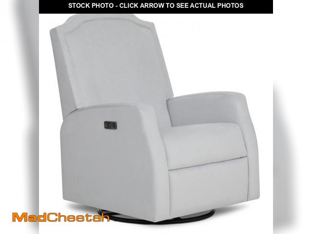 Lot 74-12425819 - Evolur Olivia Power Recline Glider with Padded Armrests and Plush Cushioning, 275-degree Swivel in M...