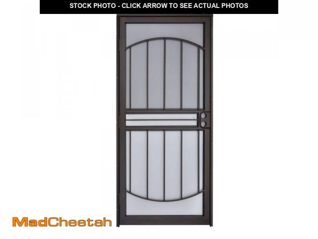 Lot 74-12299865 - Grisham 36 in. x 80 in. 555 Series Tuscany Copper Vein Steel Prehung Security Door - UNUSED