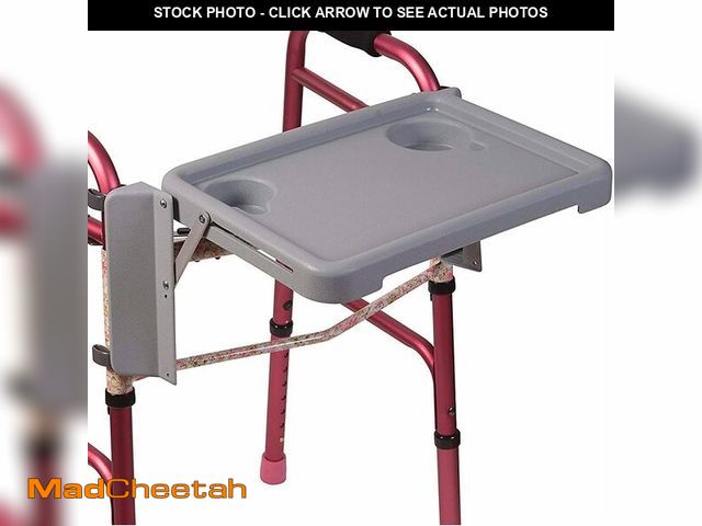 Lot 74-14348646 - DMI Walker Tray, Rollator Tray, Mobility and Walker Accessory Tray Table Fits Most Standard Walkers,...