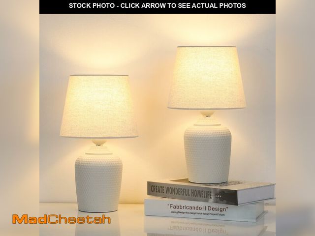 Lot 74-12607850 - Sucolite Small 11.8'' Table Lamps Set of 2, Bedside Nightstand Lamps for Bedroom KidÃ¢â¬â¢s Room, ...