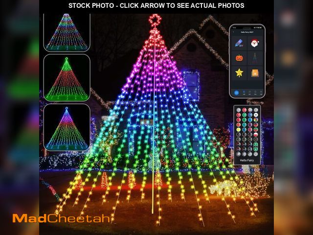 Lot 74-13620845 - 13.5FT Smart Christmas Tree Lights LED, Remote &amp; App Control IP67 Waterproof Multiple Scene Mode...