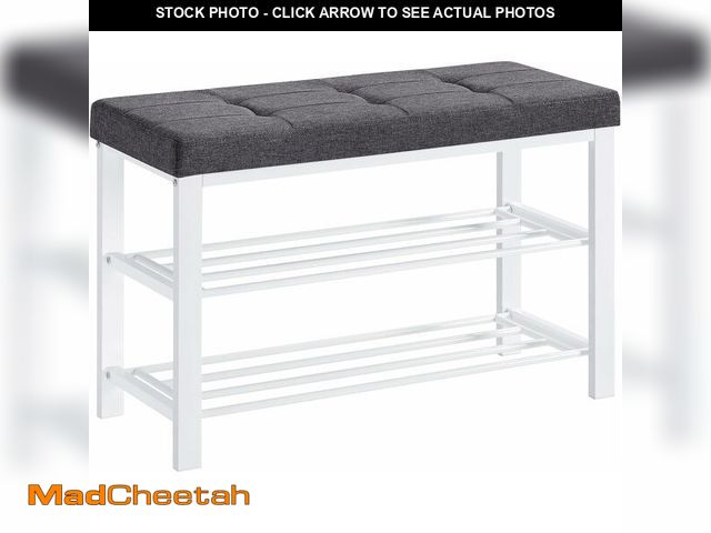 Lot 74-13844843 - SONGMICS Shoe Bench, Storage Bench, Entryway Bench with Cushion, Shoe Shelf with Seat, Space-Saving,...