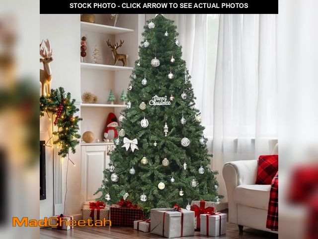Lot 74-12799953 - YITAHOME Green Spruce Artificial Christmas Tree, 7.5ft Artificial Pine Tree with 1346 Branch Tips an...