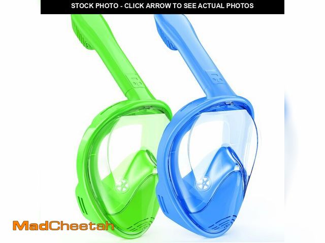 Lot 74-14269071 - Kids Snorkel Mask Full Face, Snorkeling Gear for Kids 2-14 with Camera Mount, 180 Degree Panoramic V...