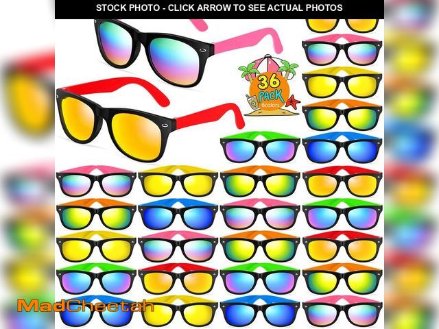 Lot 74-14059768 - GINMIC Kids Sunglasses Bulk, Neon Sunglasses Party Favors with UV400 Protection for Kids, Boys and G...