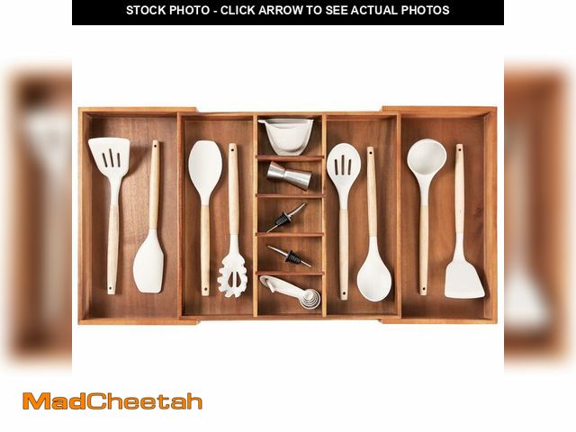 Lot 74-12866253 - KitchenEdge Adjustable Kitchen Drawer Organizer for Utensils and Junk, Food-Safe Contract Grade with...