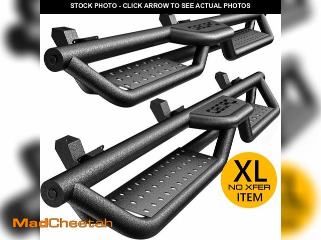 Lot 74-13580394 - OEDRO Running Boards with Two Stairs Design All-Steel Build, Bolt-on Side Steps Compatible with 2018...