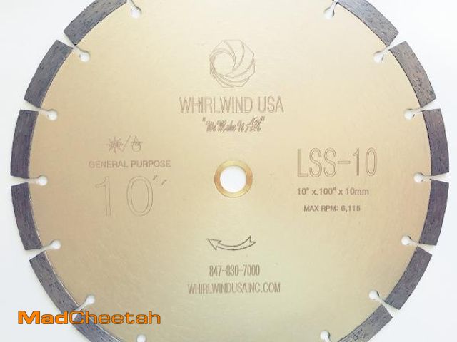 Lot 74-12222350 - Whirlwind USA LSS 10 Diamond Saw Blades 10 Inch,General Purpose Power Dry or Wet Cutting Saw Blade,f...