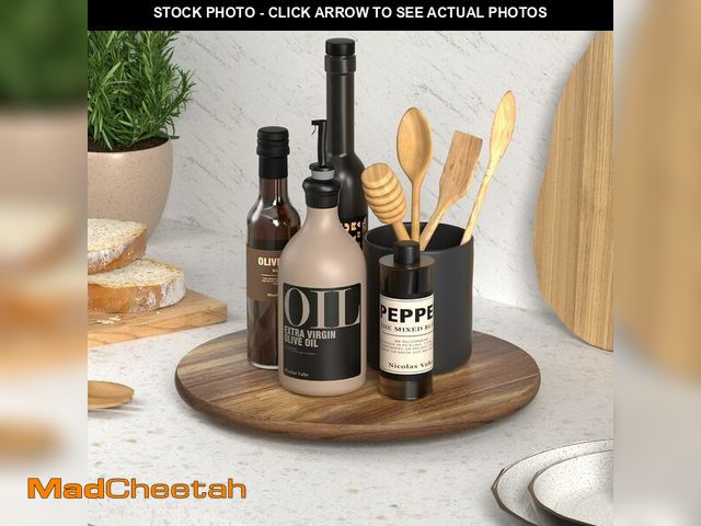 Lot 74-10823940 - Greatseas Lazy Susan Turntable for Cabinet, Acacia Wood Lazy Susan Organizer for Table Top, Kitchen ...