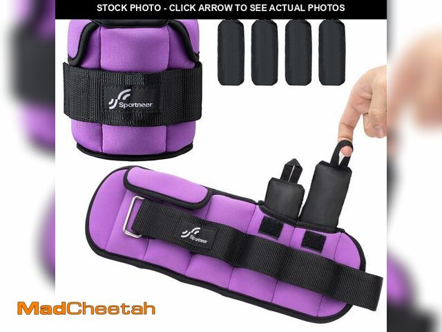 Lot 74-13574793 - Sportneer Adjustable Ankle Weights for Women and MenÃ¯Â¼Å¡1 Pair 1 2 3 4 6 7lbs Upgraded Easily Adju...