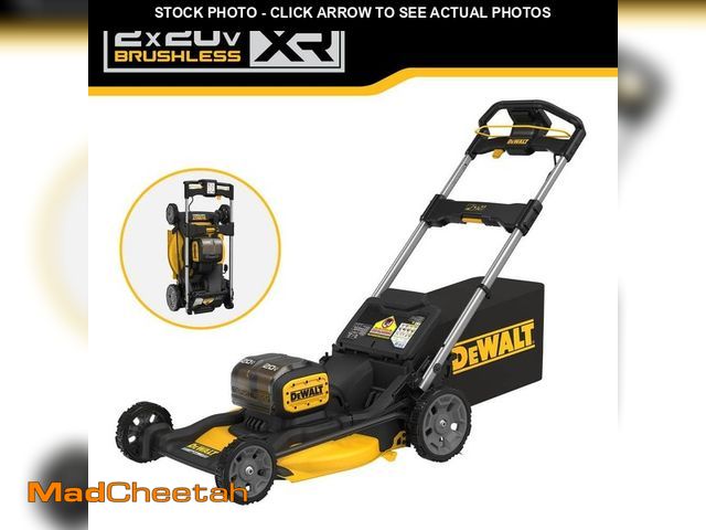 Lot 74-12796863 - (MISSING BATTERIES,CHARGER) DEWALT 2x20V MAX 21 in. Cordless Battery Powered Push Lawn Mower Kit wit...