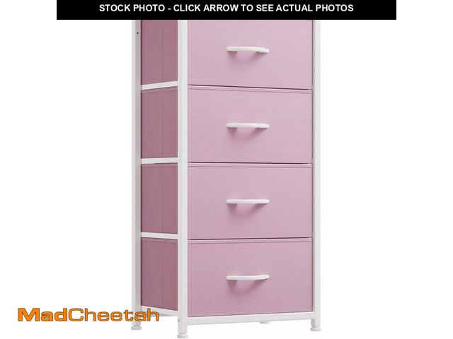 Lot 74-12632965 - DWVO Storage Drawer with 4 Drawers - Fabric Dressers, Dresser for Bedroom, Living Room, Closets - St...