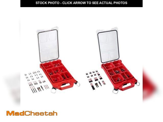 Lot 74-13129651 - Milwaukee Shockwave Impact Duty Alloy Steel Screw Driver Bit Set with Packout Case (190-Piece) - UNU...