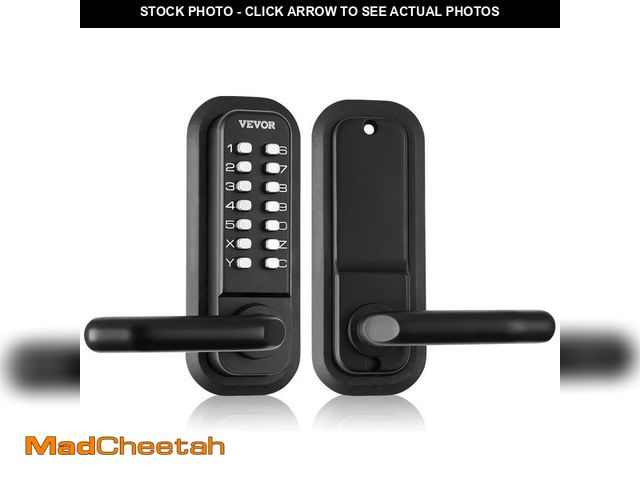 Lot 74-14468673 - VEVOR Mechanical Keyless Entry Door Lock 14 Digit Keypad Zinc Alloy Waterproof with Handle for Garde...