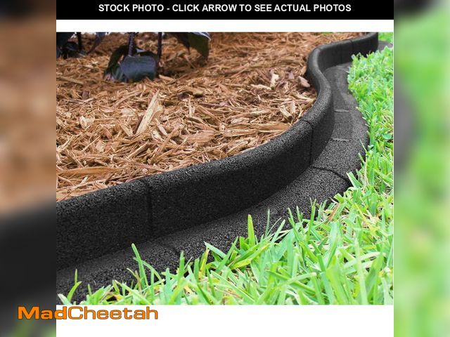 Lot 74-12556264 - Eco Border 3" x 48" Black Rubber No Dig Landscape Garden Border Edging (Pack 6) - UNUSED
