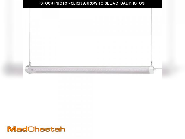 Lot 74-12135077 - 46 in. 40-Watt White LED 3 Adjustable Spectrum Remote Control Linkable Plant Grow Light Fixture Whit...