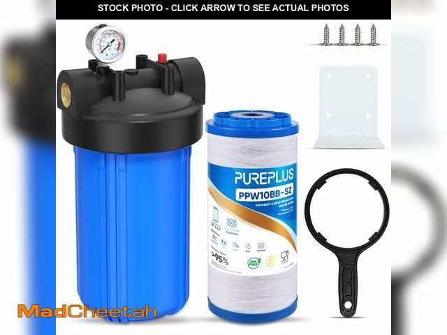Lot 74-12458156 - PUREPLUS 1-Stage Whole House Water Filter, with Iron Manganese Reducing Water Filter, for Well Water...
