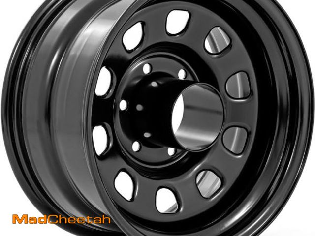 Rough Country 76 Series Wheel | Simulated Bead Lock | Gloss Black