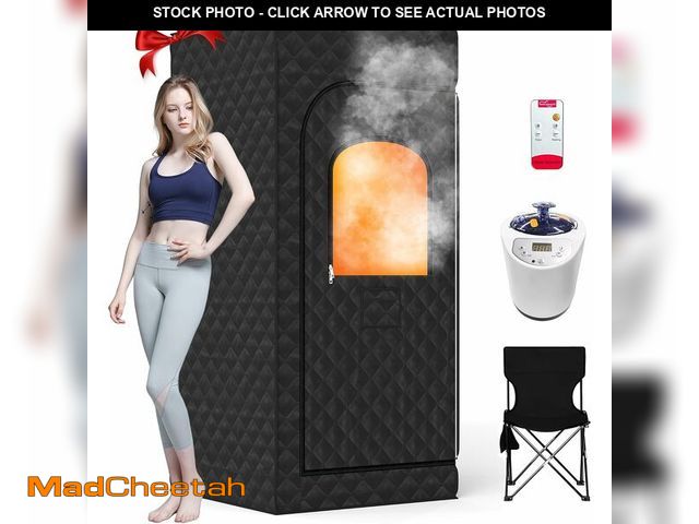 Lot 74-13710332 - Portable Infrared Saunas for Home,Sauna Box with Red Light Therapy.Steam Sauna with 15-Level Heating...