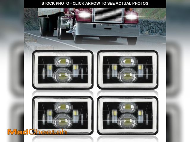 Lot 74-12304999 - CO LIGHT 4Pcs 4x6 LED Headlights DOT Hi/Lo Sealed Beam Headlights Replacement H4651 H4652 H4656 H466...