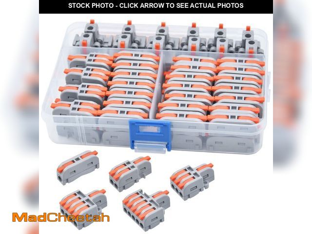 Lot 74-12707566 - XALXMAW 62Pcs Lever Wire Connectors, DIY Mini Compact Splicing Electrical Connectors Assortment Pack...