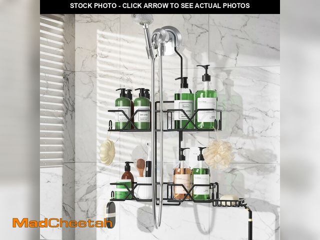 Lot 74-14480661 - Sewulidon Stainless Steel Hanging Shower Caddy for Handheld Shower Heads,Adjustable Height Extra Lon...