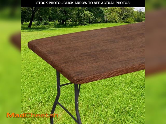 Lot 74-12313020 - Smiry Rectangle Picnic Tablecloth, Waterproof Elastic Fitted Table Covers for 6 Foot Tables, Wipeabl...