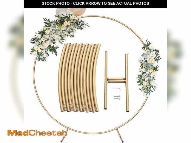 Lot 74-12764945 - 7.2FT Round Aluminum Alloy Backdrop Stand Balloon Arch Kit for Weddings Birthdays Graduations Photo ...