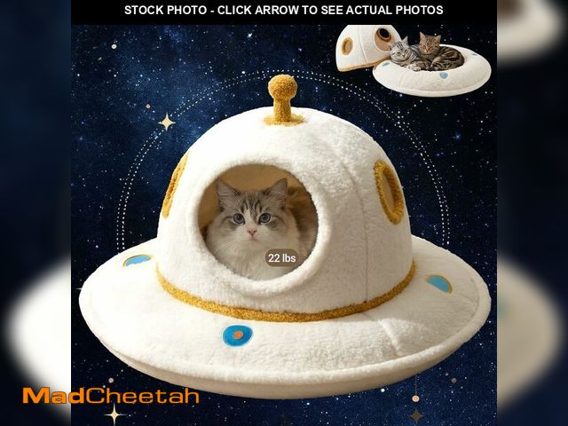 Lot 74-13993560 - Mellownido Cat Bed for Indoor Cats - 2 in 1 Large Cat Bed Cave Hideaway with Removable Washable Cush...