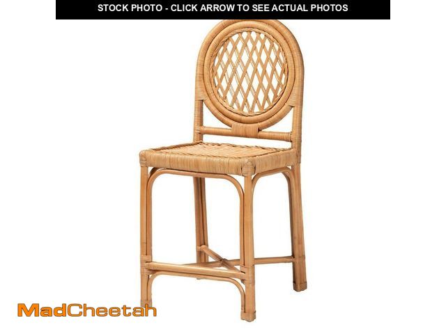 Lot 74-14073874 - Oxford Light Honey Rattan Counter Stool - UNUSED