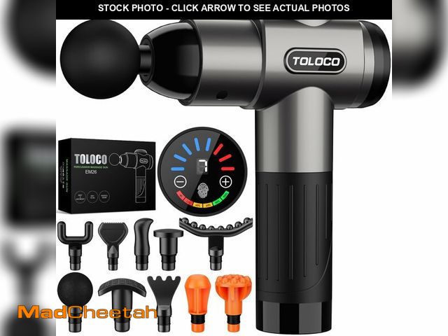 Lot 74-12978760 - TOLOCO Massage Gun, Deep Tissue Back Massager for Athletes with 10 Massage Heads, Electric Muscle Pe...