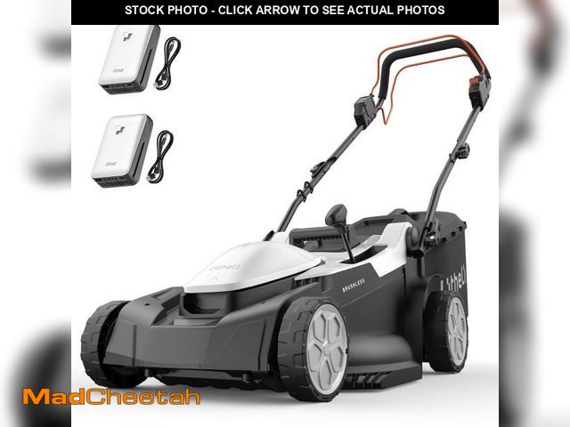 Lot 74-12156333 - Litheli Cordless Brushless Self-Propelled Lawn Mower , 2*20V 18" Electric Lawn Mower, with 2*4.0Ah B...
