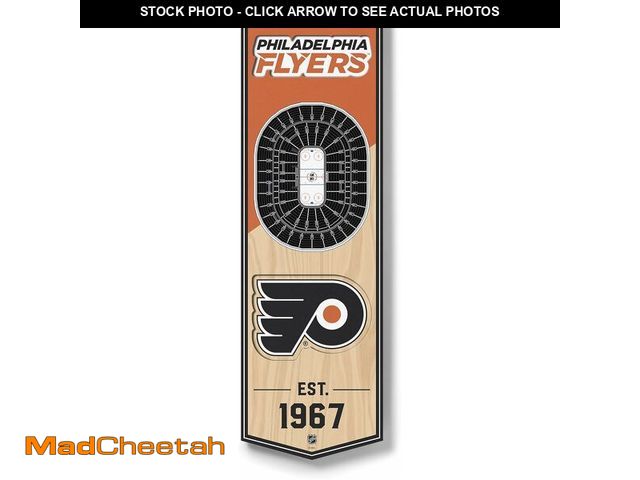 Lot 74-14349834 - YouTheFan NHL Philadelphia Flyers 3D Stadium 6x19 Banner - Wells Fargo Center - UNUSED