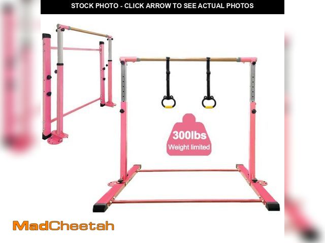 Lot 74-12151142 - JC-ATHLETICS Gymnastics Bar for Kids Girls Ages 3-15 with Ring for Home Indoor Training Equipment- S...