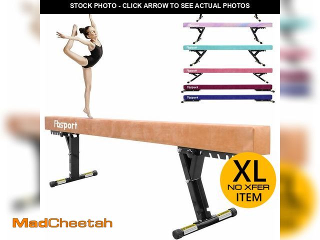 Lot 74-13071554 - FBSPORT 8ft Adjustable Balance Beam: High and Low Floor Beam Gymnastics Equipment for Kids/Adults,Gy...