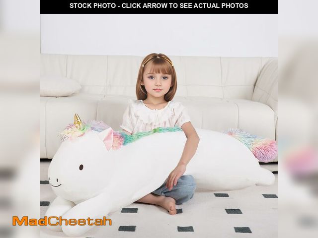 Lot 74-13572237 - MMguai 40inch Jumbo Unicorn Stuffed Animal, Giant Rainbow Unicorn Stuffy Long Body Pillow Plush Toy,...
