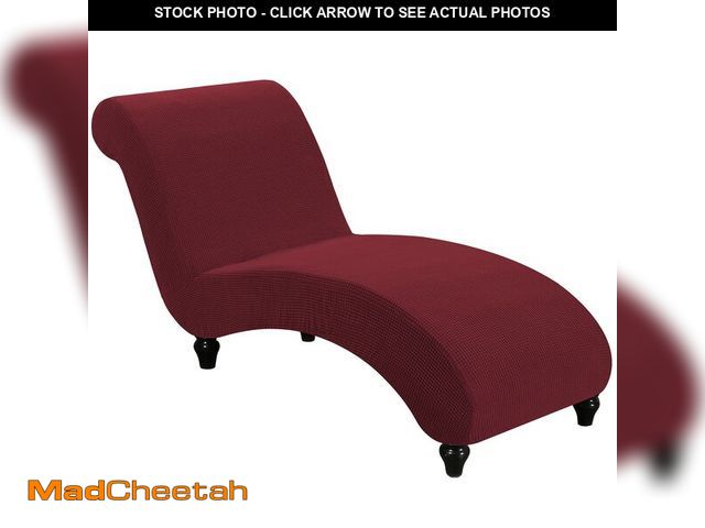 Lot 74-13949658 - FantasDecor Chaise Lounge Cover Stretch Armless Chair Slipcover for Living Room Indoor Bedroom Soft ...