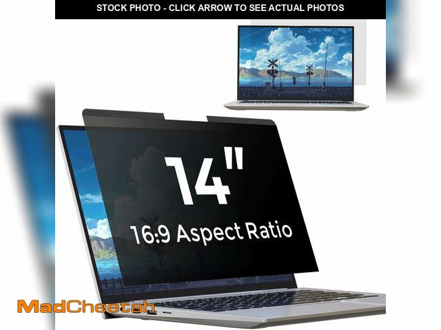 Lot 74-13628677 - Pandcliny Magnetic Laptop Privacy Screen 14 inch for 16:9 Privacy Shield, 14" Removable Computer Mon...