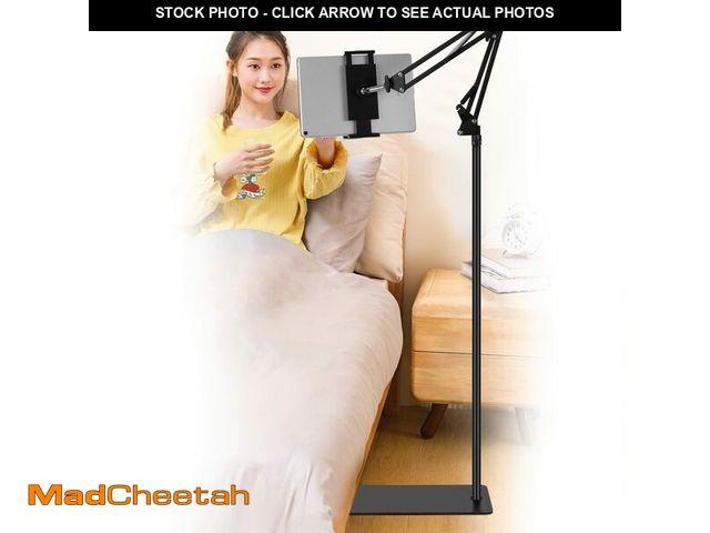 Lot 74-14213206 - SAMHOUSING Tablet Floor Stand, Adjustable Universal 360-degree Rotatable Metal Tablet Holder, Phone ...